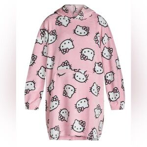 #2004 - Hello Kitty Onesie Lounger Pockets Plush Minky Oversized Packable Pouch